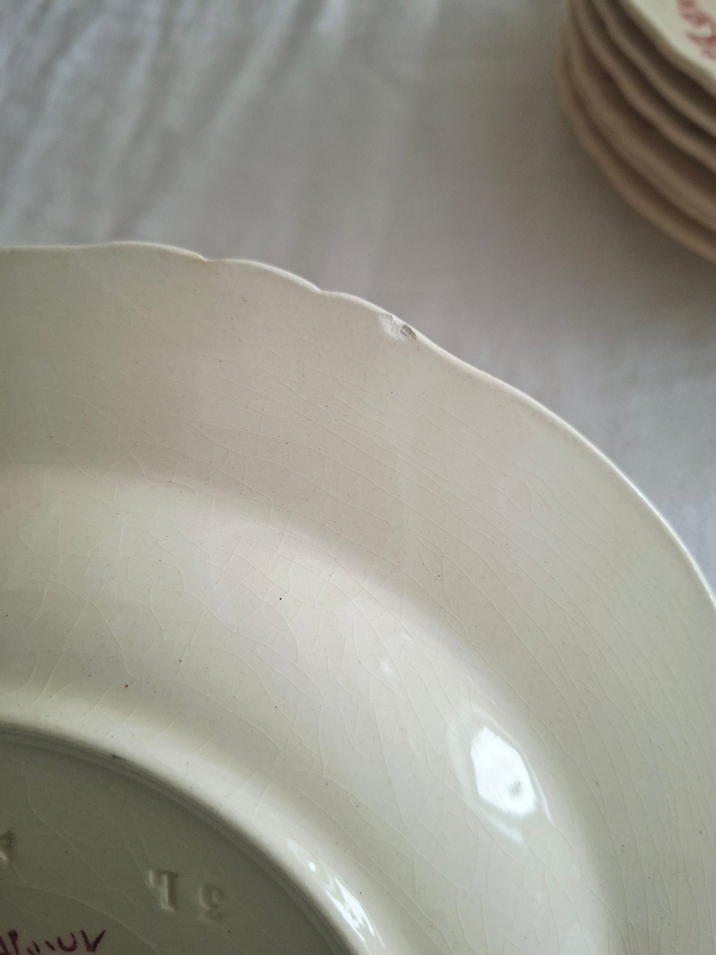 4 assiettes creuses Longchamp terre de fer