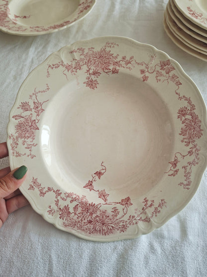 4 assiettes creuses Longchamp terre de fer