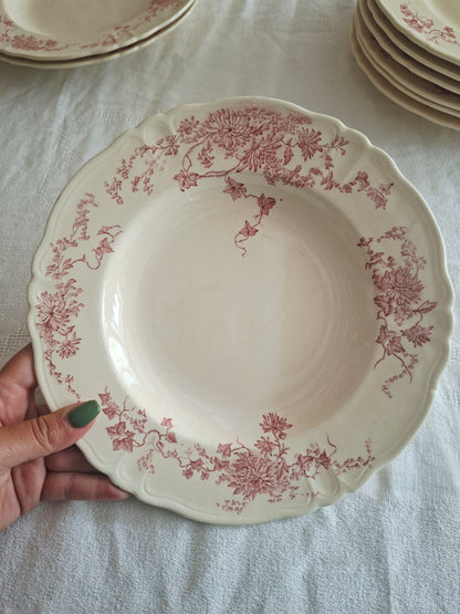 4 assiettes creuses Longchamp terre de fer