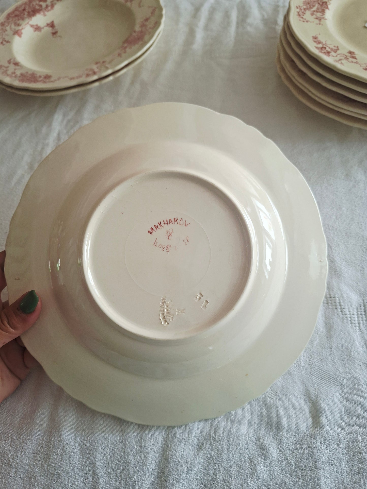 4 assiettes creuses Longchamp terre de fer