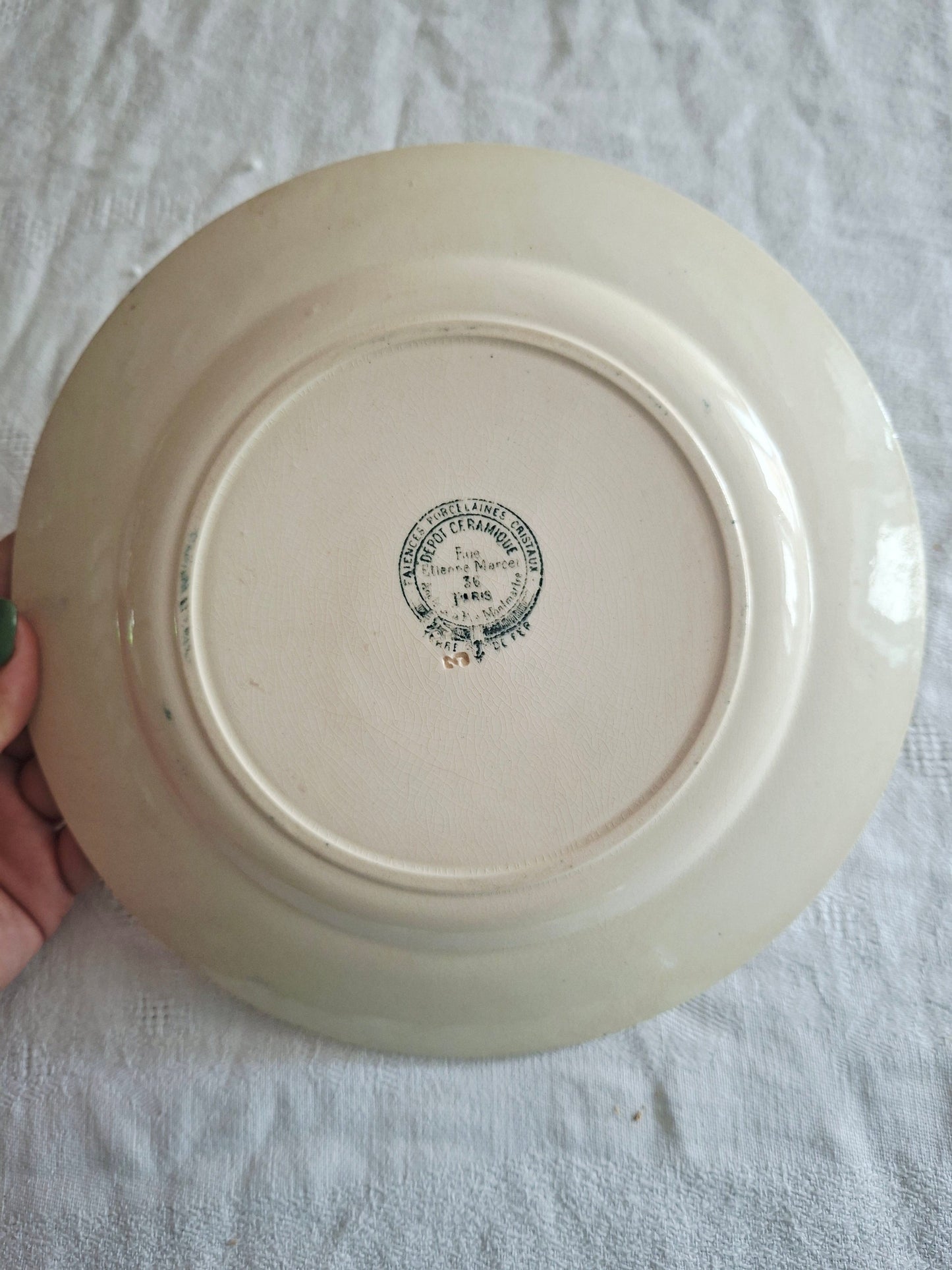 Lot de 6 assiettes plates anciennes – Mix & Match de faïenceries françaises