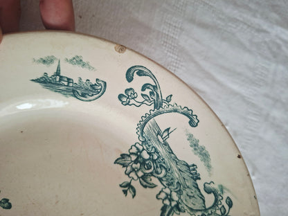Lot de 6 assiettes plates anciennes – Mix & Match de faïenceries françaises