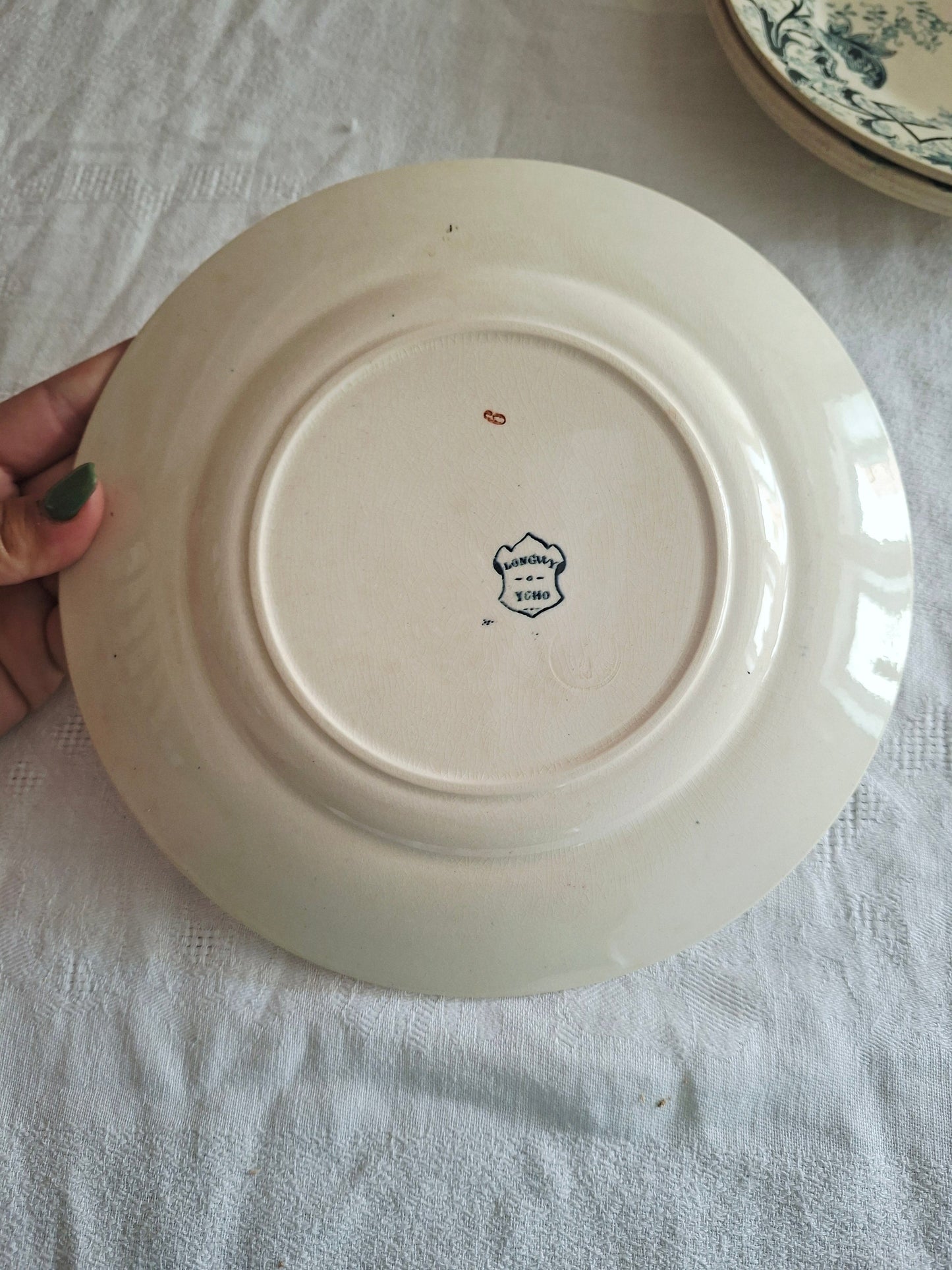 Lot de 6 assiettes plates anciennes – Mix & Match de faïenceries françaises