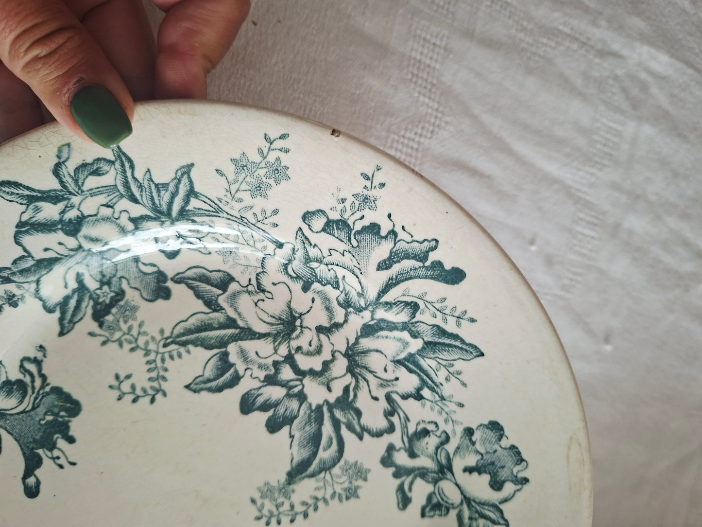 Lot de 6 assiettes plates anciennes – Mix & Match de faïenceries françaises