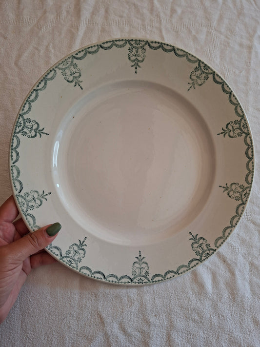 Plat rond ancien Moulin des Loups & Hamage en faïence