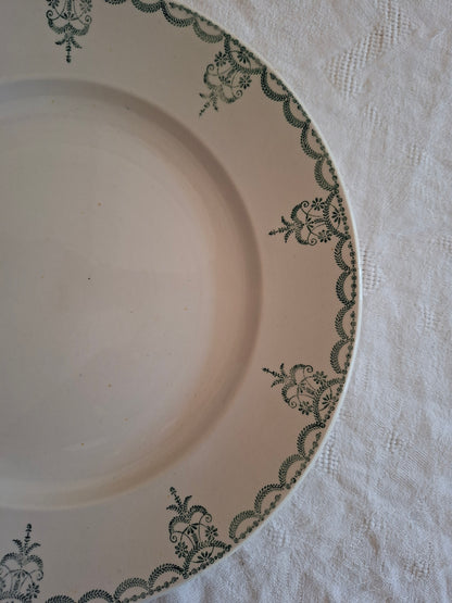 Plat rond ancien Moulin des Loups & Hamage en faïence