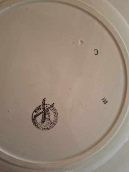 Plat rond ancien Moulin des Loups & Hamage en faïence