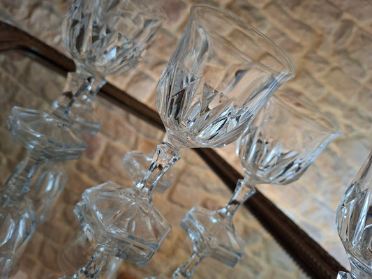 Lot de 6 verres Cristal d'Arques modèle "Chaumont" + 1 offert