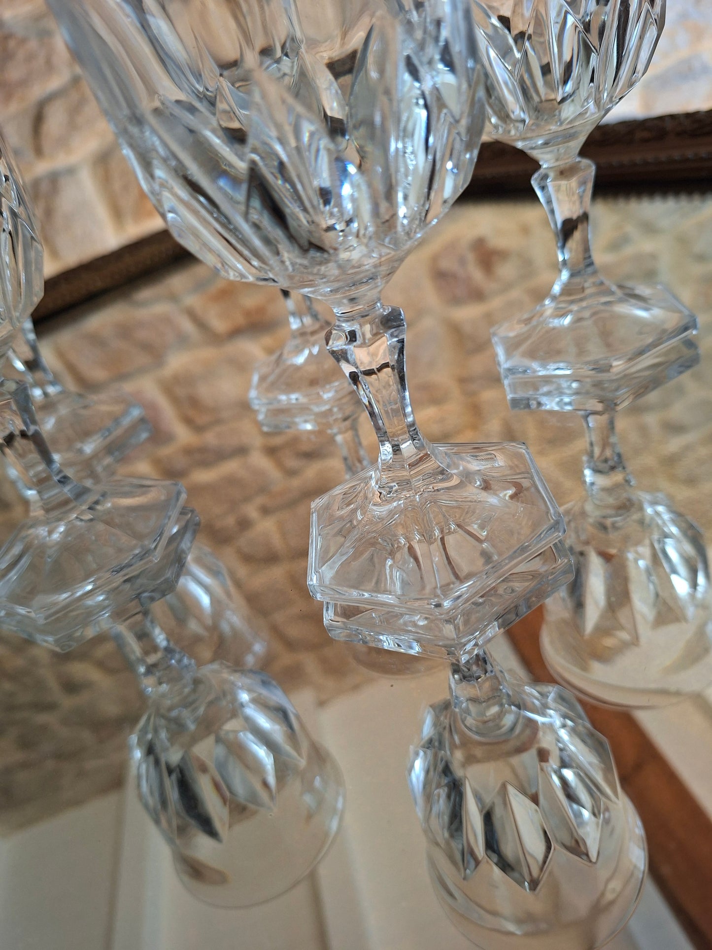 Lot de 6 verres Cristal d'Arques modèle "Chaumont" + 1 offert