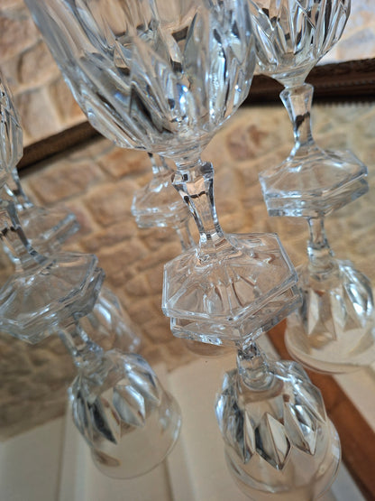 Lot de 6 verres Cristal d'Arques modèle "Chaumont" + 1 offert