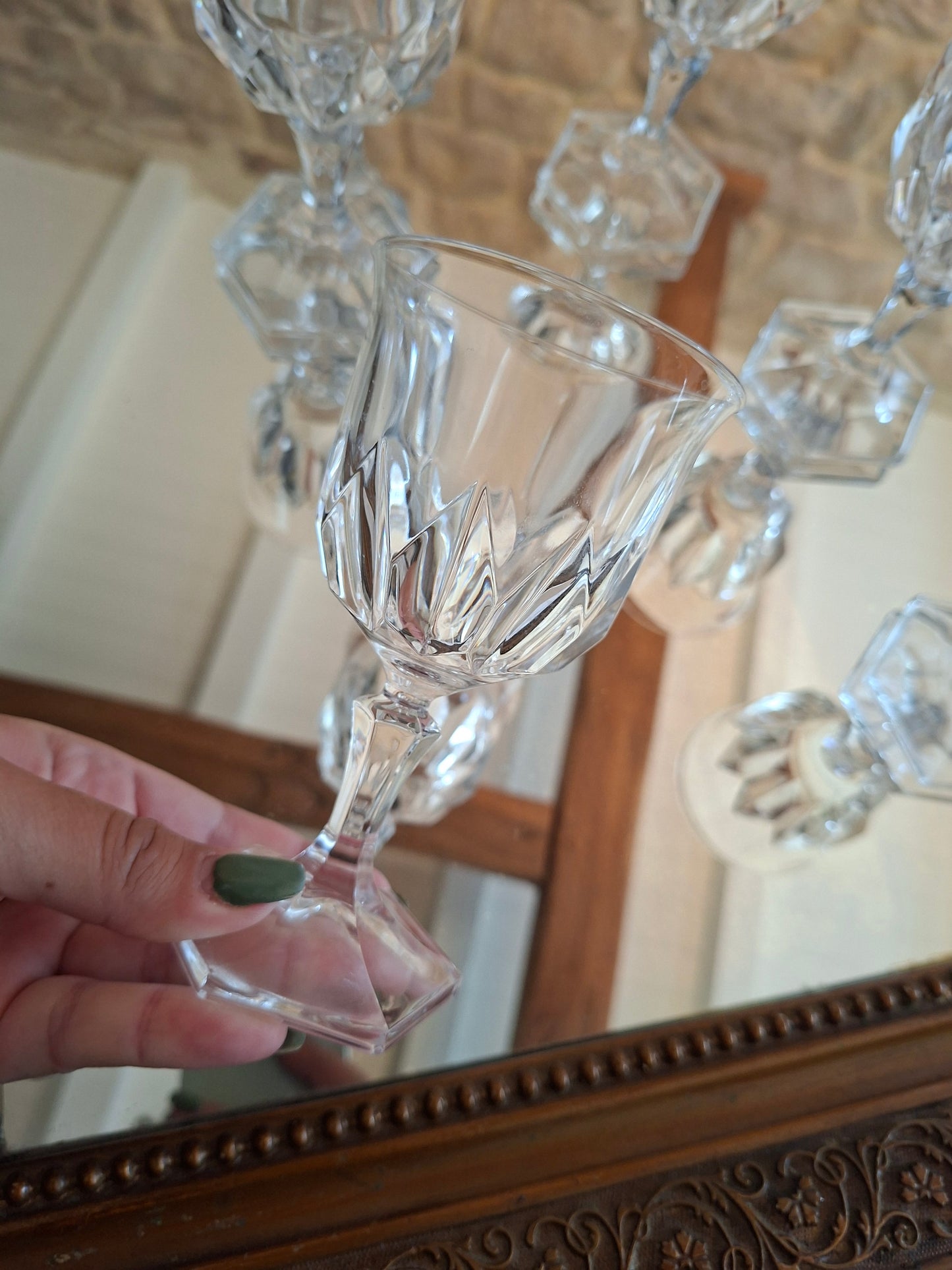 Lot de 6 verres Cristal d'Arques modèle "Chaumont" + 1 offert