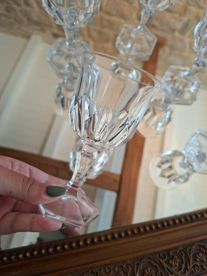 Lot de 6 verres Cristal d'Arques modèle "Chaumont" + 1 offert