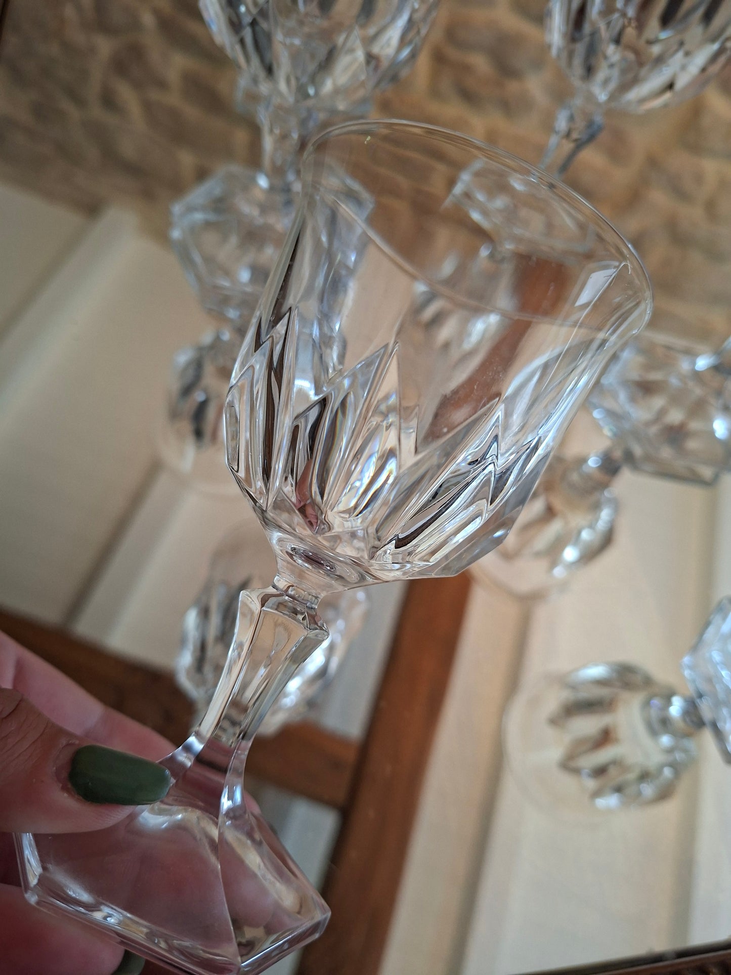 Lot de 6 verres Cristal d'Arques modèle "Chaumont" + 1 offert