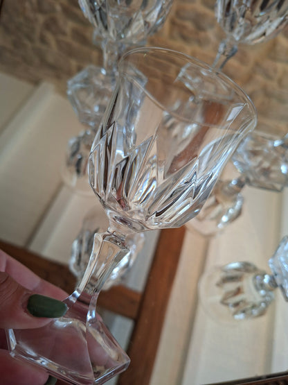 Lot de 6 verres Cristal d'Arques modèle "Chaumont" + 1 offert