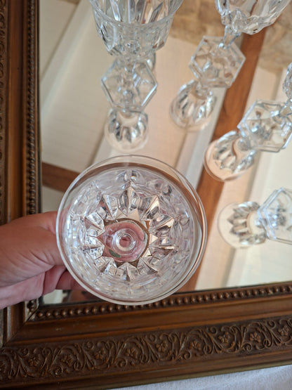 Lot de 6 verres Cristal d'Arques modèle "Chaumont" + 1 offert