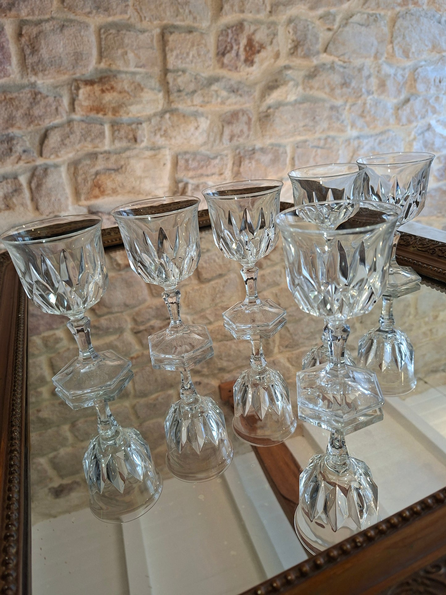 Lot de 6 verres Cristal d'Arques modèle "Chaumont" + 1 offert