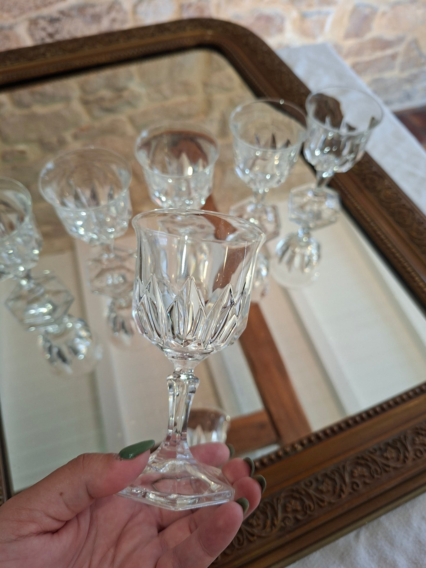 Lot de 6 verres Cristal d'Arques modèle "Chaumont" + 1 offert