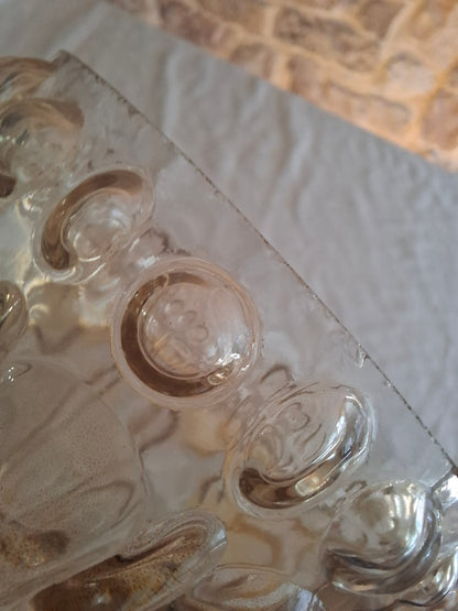 Globe de luminaire ancien en verre