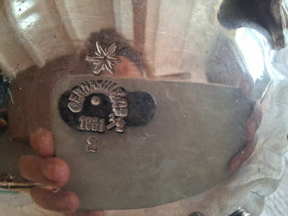 Sucrier et pot à lait en métal argenté Gerhardi & Co