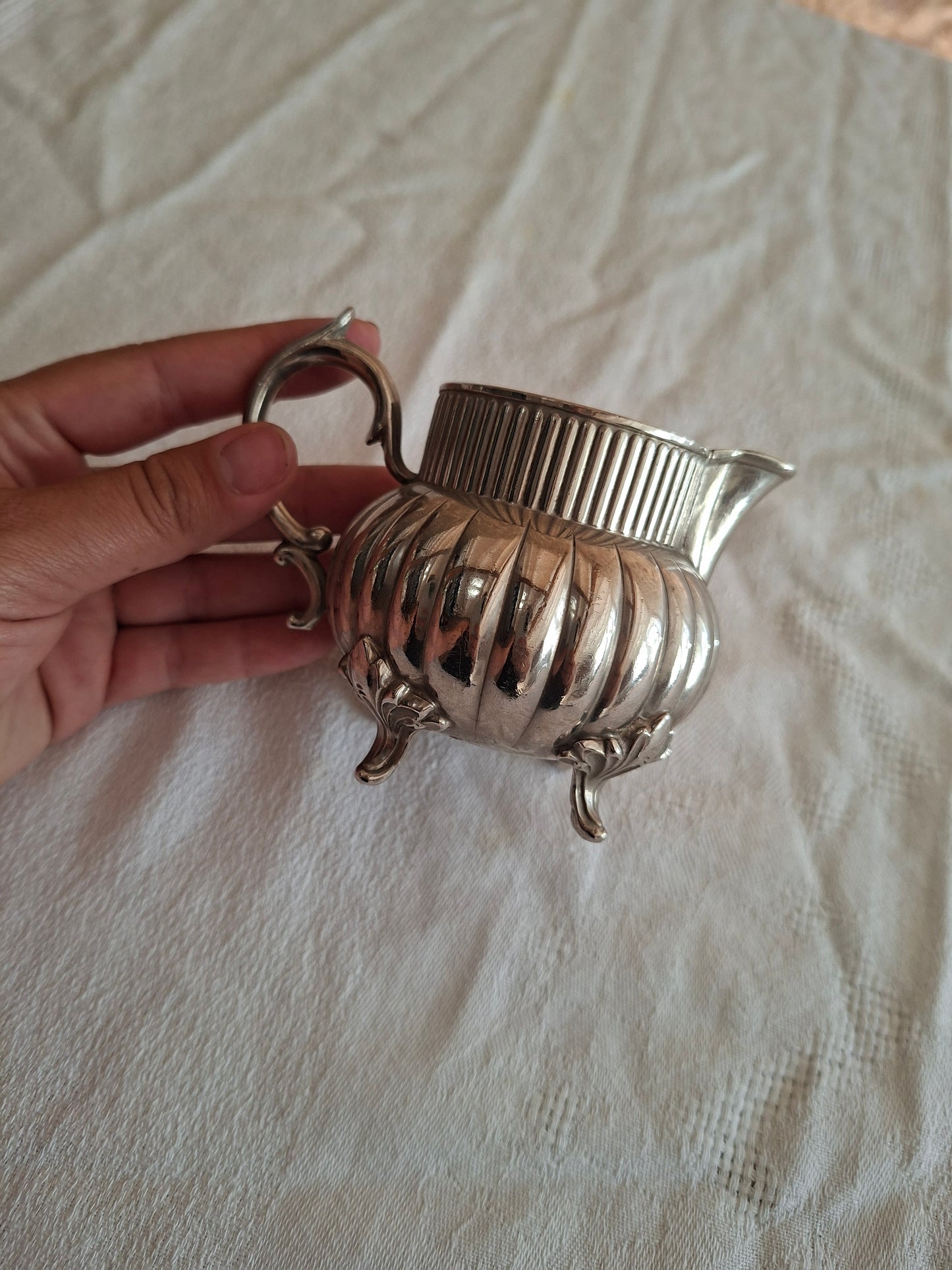 Sucrier et pot à lait en métal argenté Gerhardi & Co