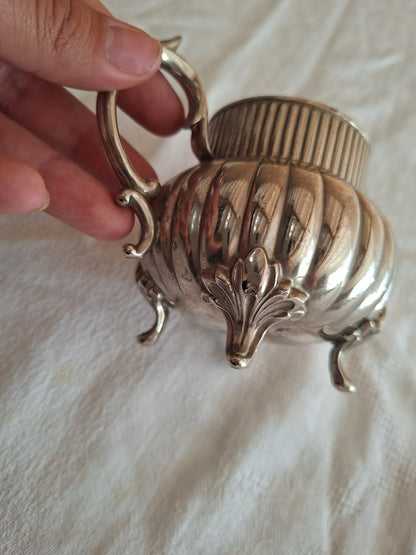 Sucrier et pot à lait en métal argenté Gerhardi & Co