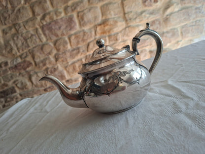 Théière ancienne en métal argenté MH & Co Martinoid