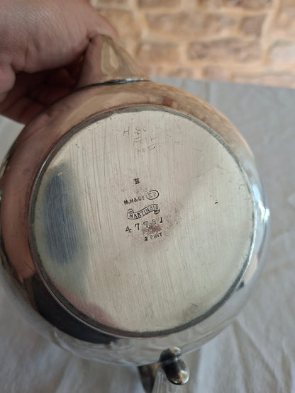 Théière ancienne en métal argenté MH & Co Martinoid
