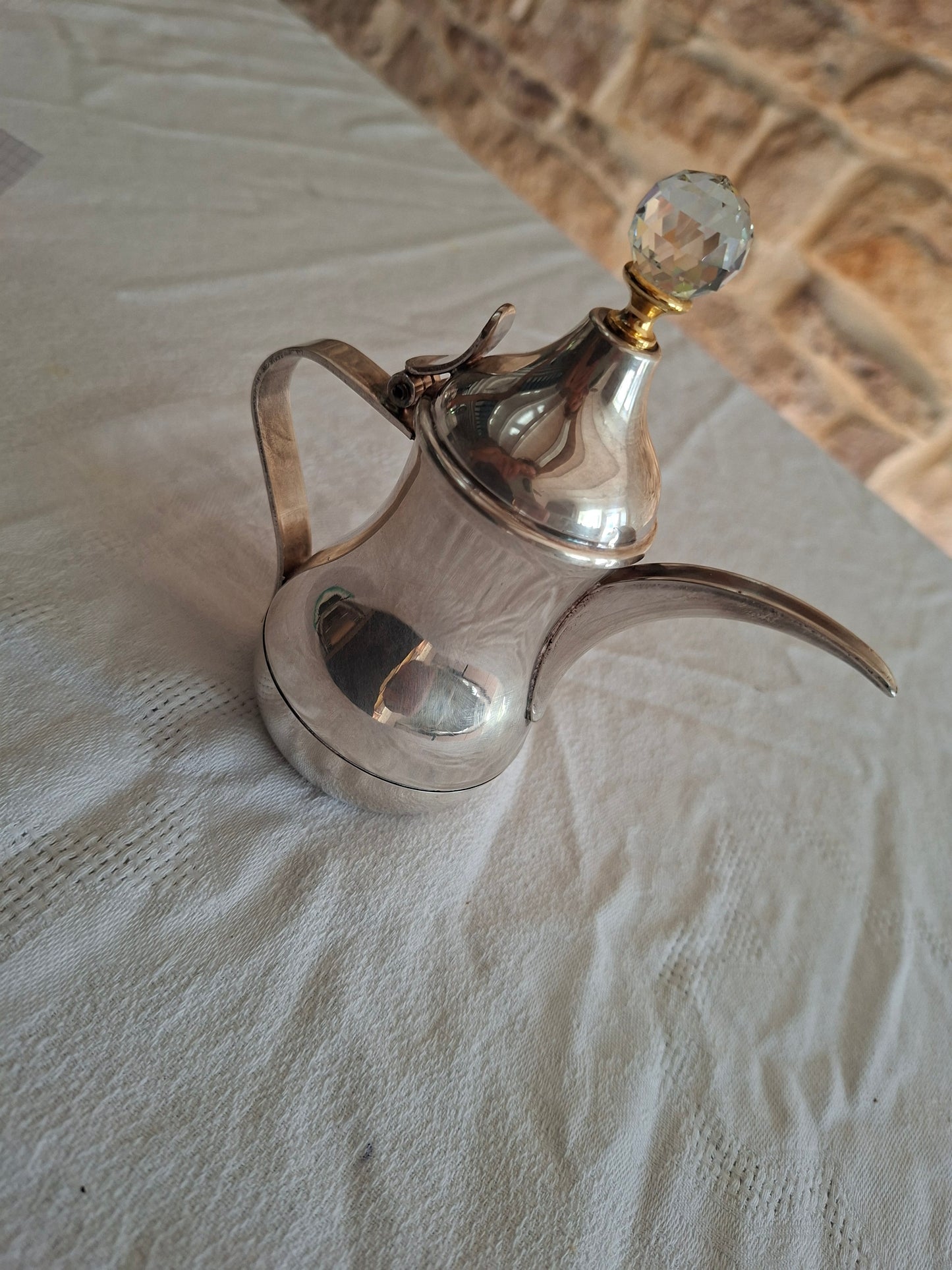 Cafetière ancienne en métal argenté Silverplate "R" Italy