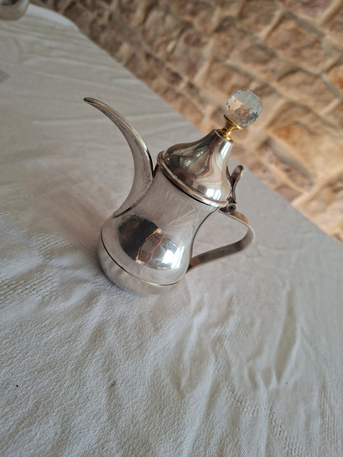 Cafetière ancienne en métal argenté Silverplate "R" Italy