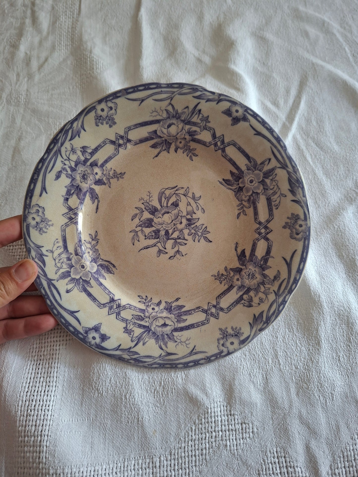 Assiette n°3 en faïence de Sarreguemines – Modèle Cérès