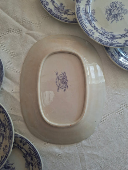Plat moyen rectangulaire en faïence de Sarreguemines – Modèle Cérès