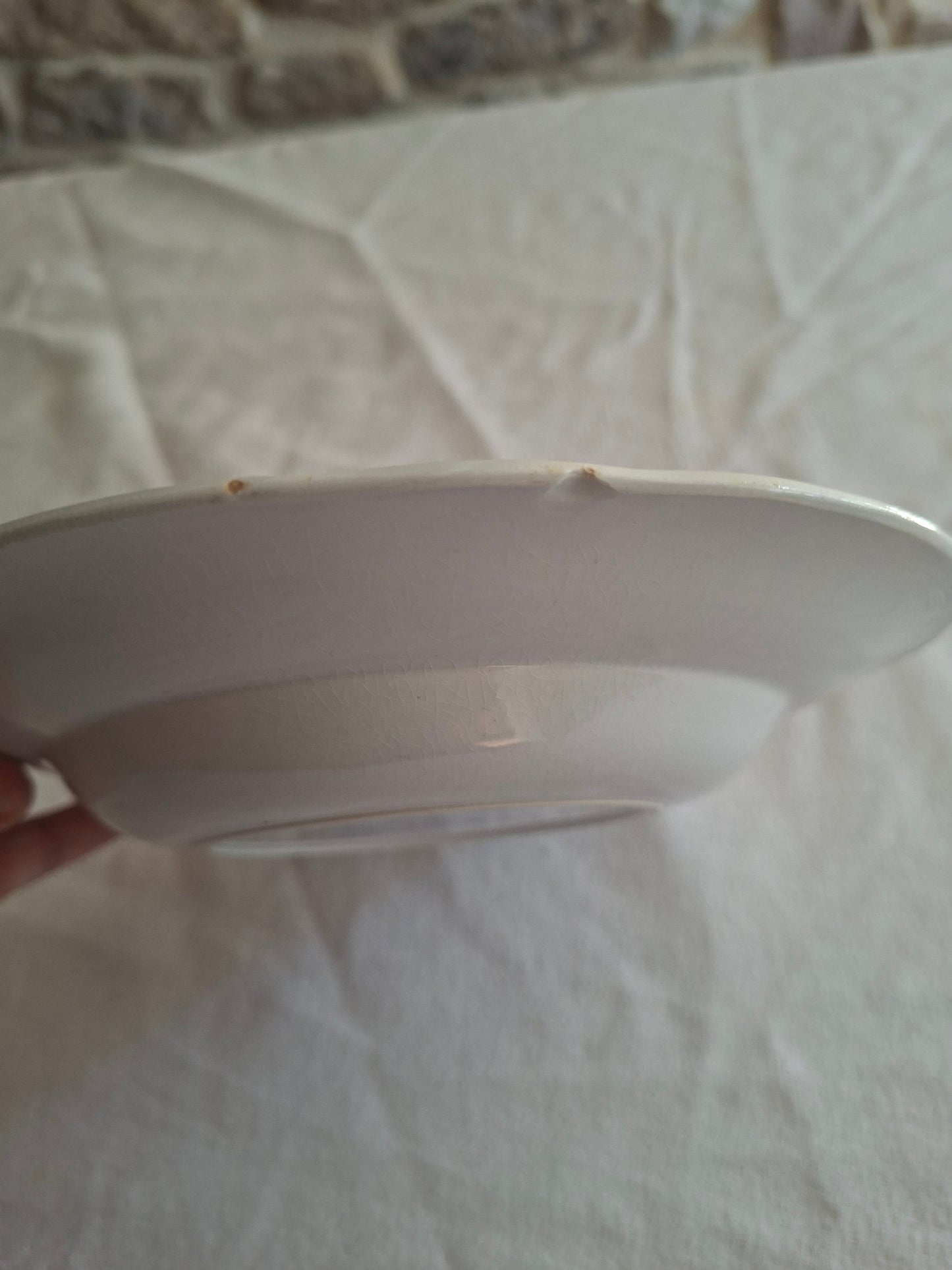 Lot de 6 assiettes creuses en faïence de Sarreguemines – Modèle Cérès