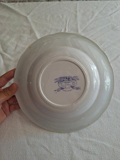 Lot de 6 assiettes creuses en faïence de Sarreguemines – Modèle Cérès