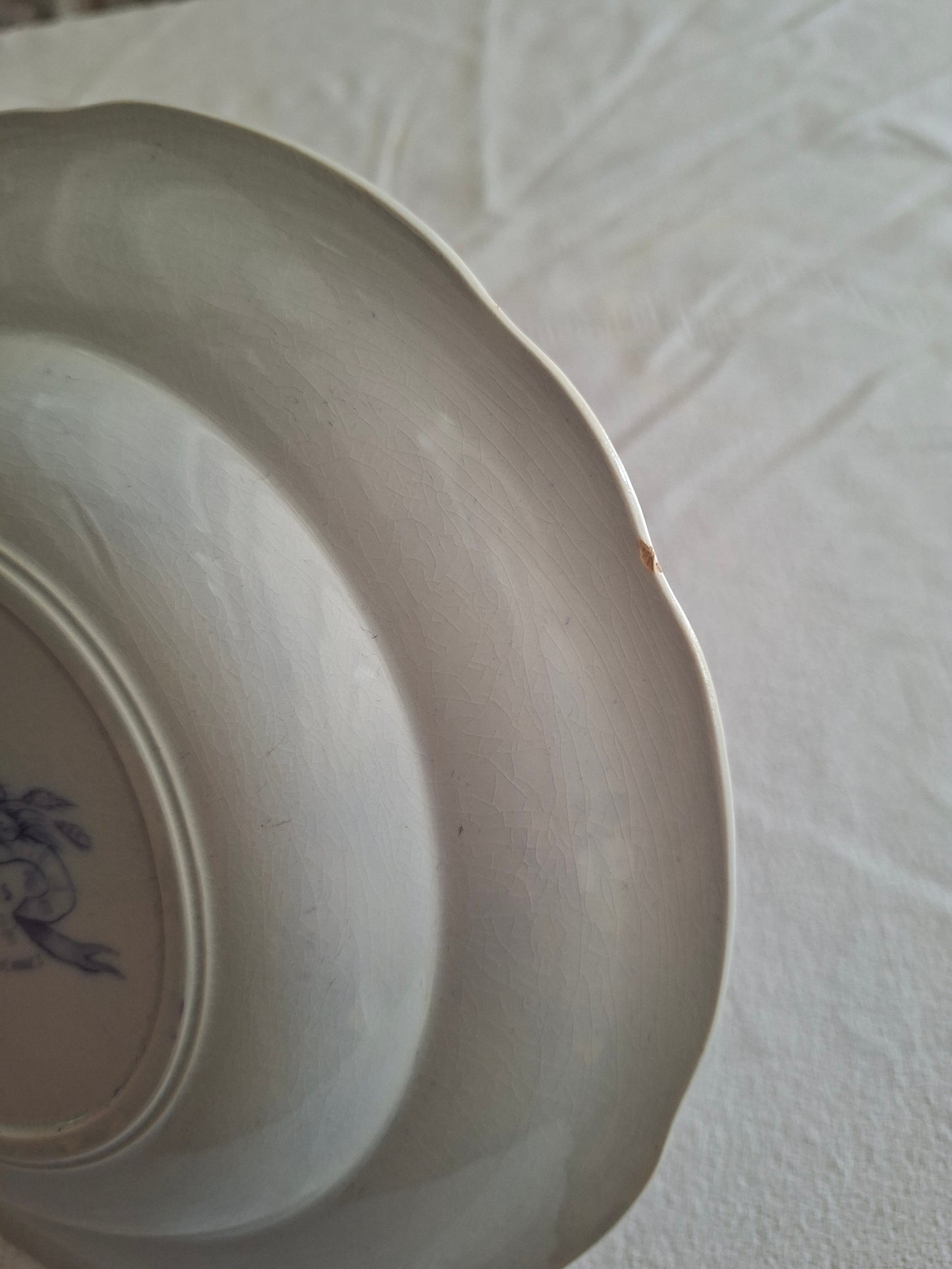 Lot de 6 assiettes creuses en faïence de Sarreguemines – Modèle Cérès
