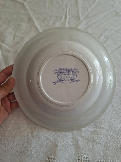 Lot de 6 assiettes creuses en faïence de Sarreguemines – Modèle Cérès