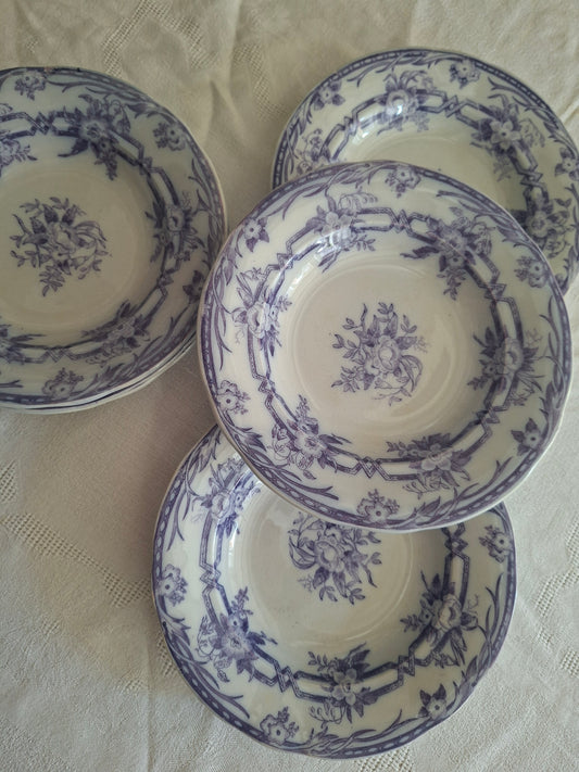 Lot de 6 assiettes creuses n°2 en faïence de Sarreguemines – Modèle Cérès