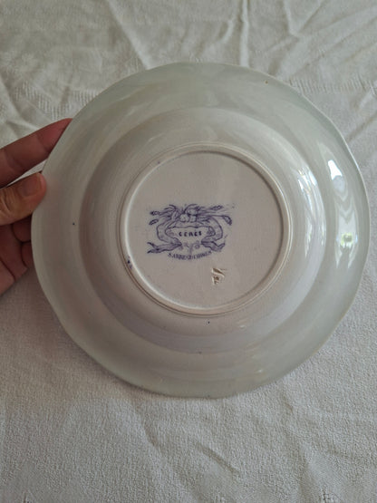 Lot de 6 assiettes creuses n°2 en faïence de Sarreguemines – Modèle Cérès