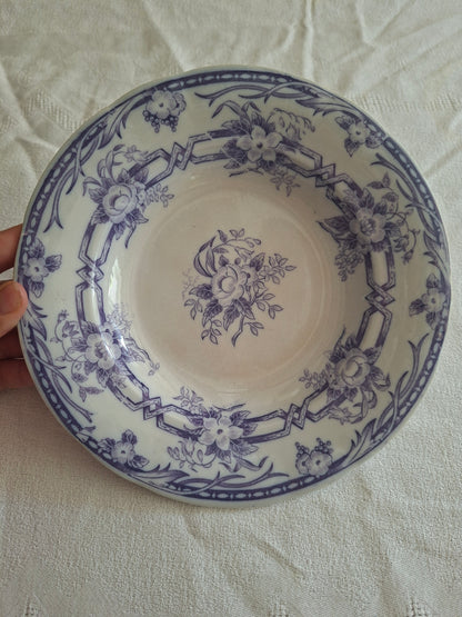 Lot de 6 assiettes creuses n°2 en faïence de Sarreguemines – Modèle Cérès