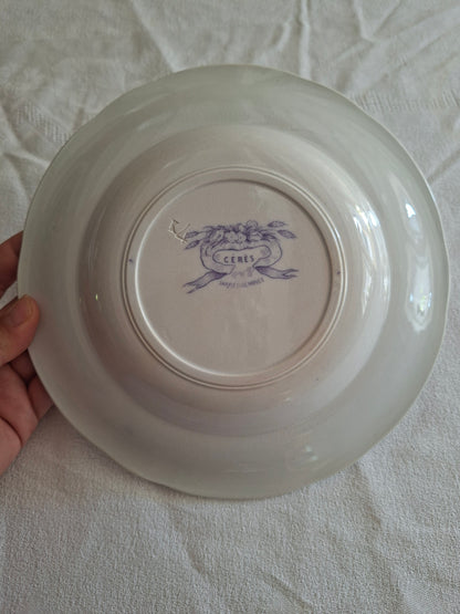 Lot de 6 assiettes creuses n°2 en faïence de Sarreguemines – Modèle Cérès