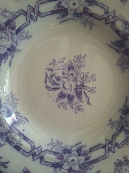 Lot de 6 assiettes creuses n°2 en faïence de Sarreguemines – Modèle Cérès