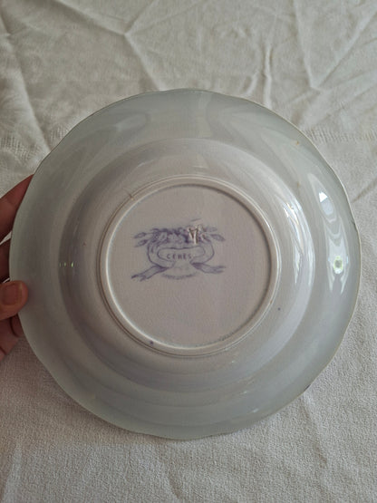 Lot de 6 assiettes creuses n°2 en faïence de Sarreguemines – Modèle Cérès