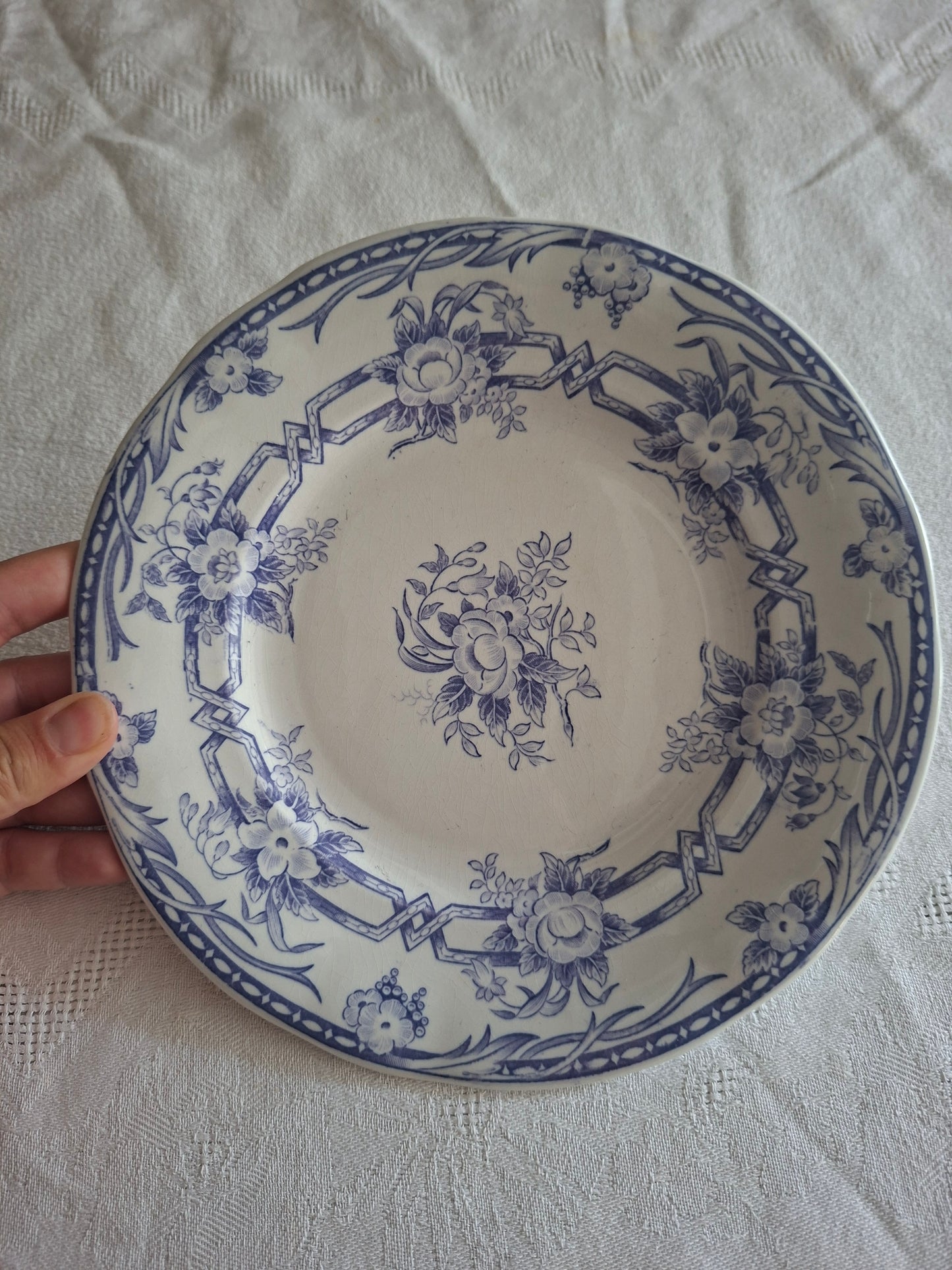 Lot de 6 assiettes à dessert en faïence de Sarreguemines – Modèle Cérès