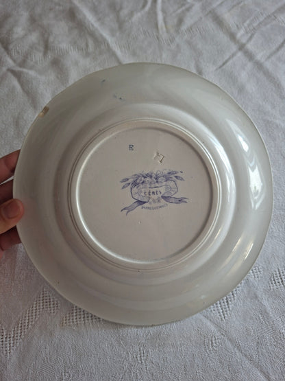 Lot de 6 assiettes à dessert en faïence de Sarreguemines – Modèle Cérès