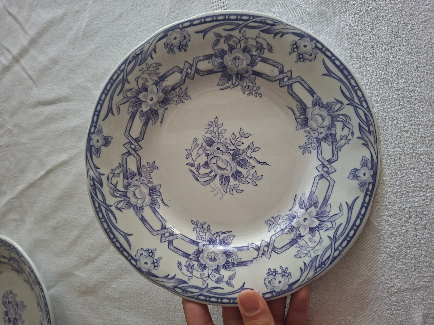 Lot de 6 assiettes à dessert en faïence de Sarreguemines – Modèle Cérès