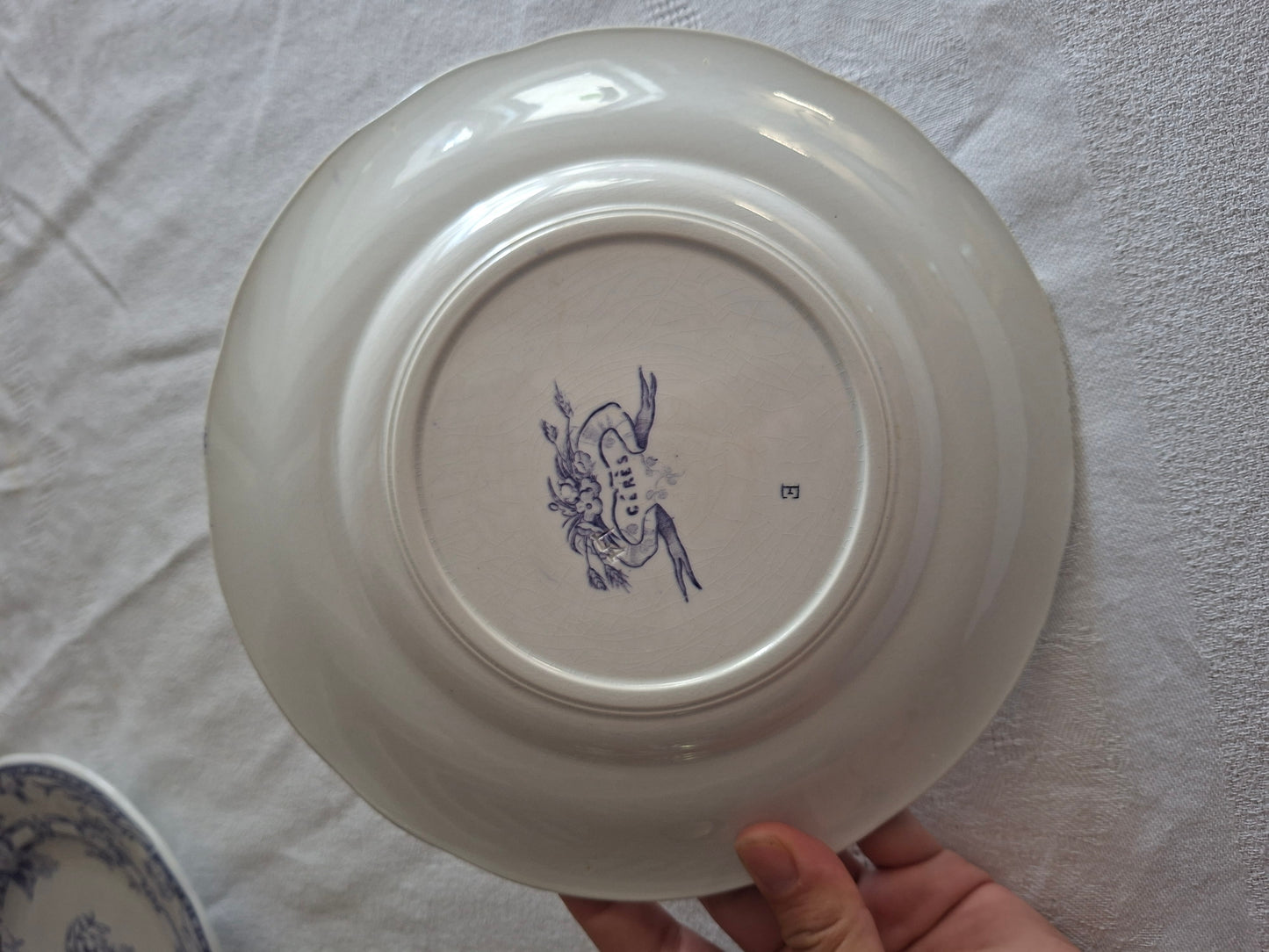 Lot de 6 assiettes à dessert en faïence de Sarreguemines – Modèle Cérès