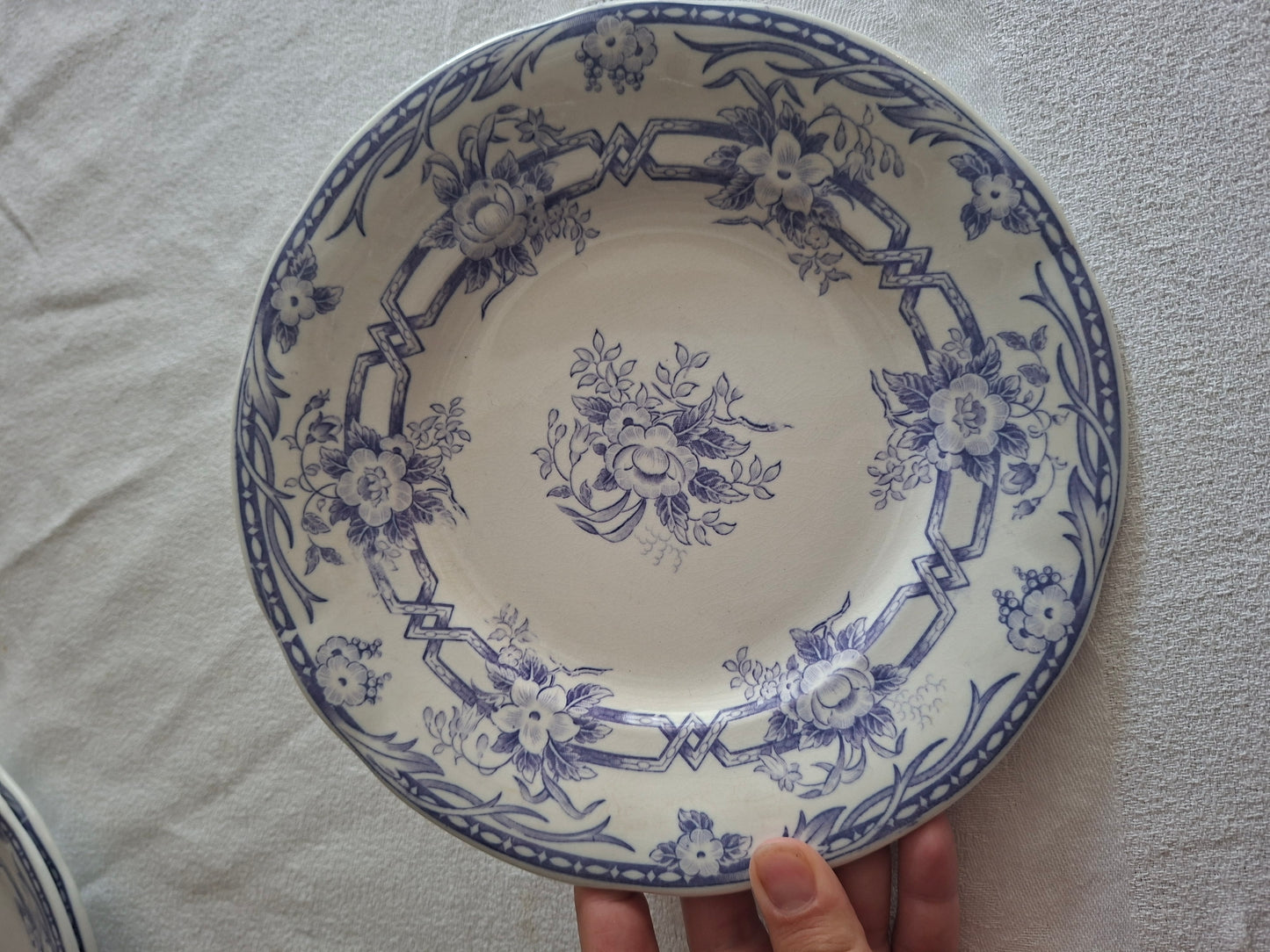 Lot de 6 assiettes à dessert en faïence de Sarreguemines – Modèle Cérès