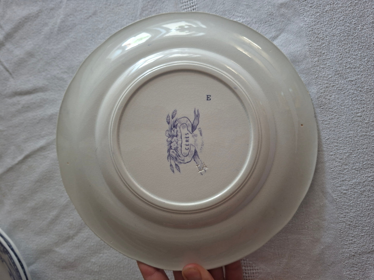 Lot de 6 assiettes à dessert en faïence de Sarreguemines – Modèle Cérès