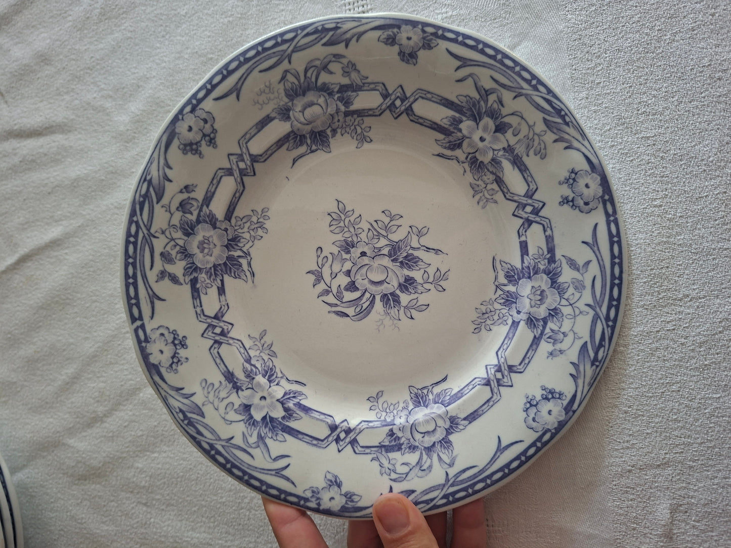 Lot de 6 assiettes à dessert en faïence de Sarreguemines – Modèle Cérès