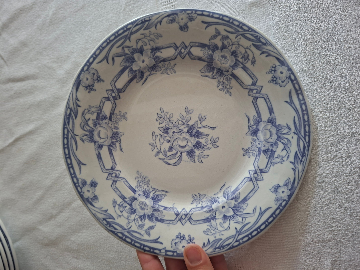Lot de 6 assiettes à dessert en faïence de Sarreguemines – Modèle Cérès