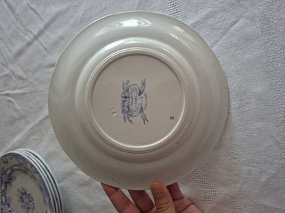Lot de 6 assiettes à dessert en faïence de Sarreguemines – Modèle Cérès